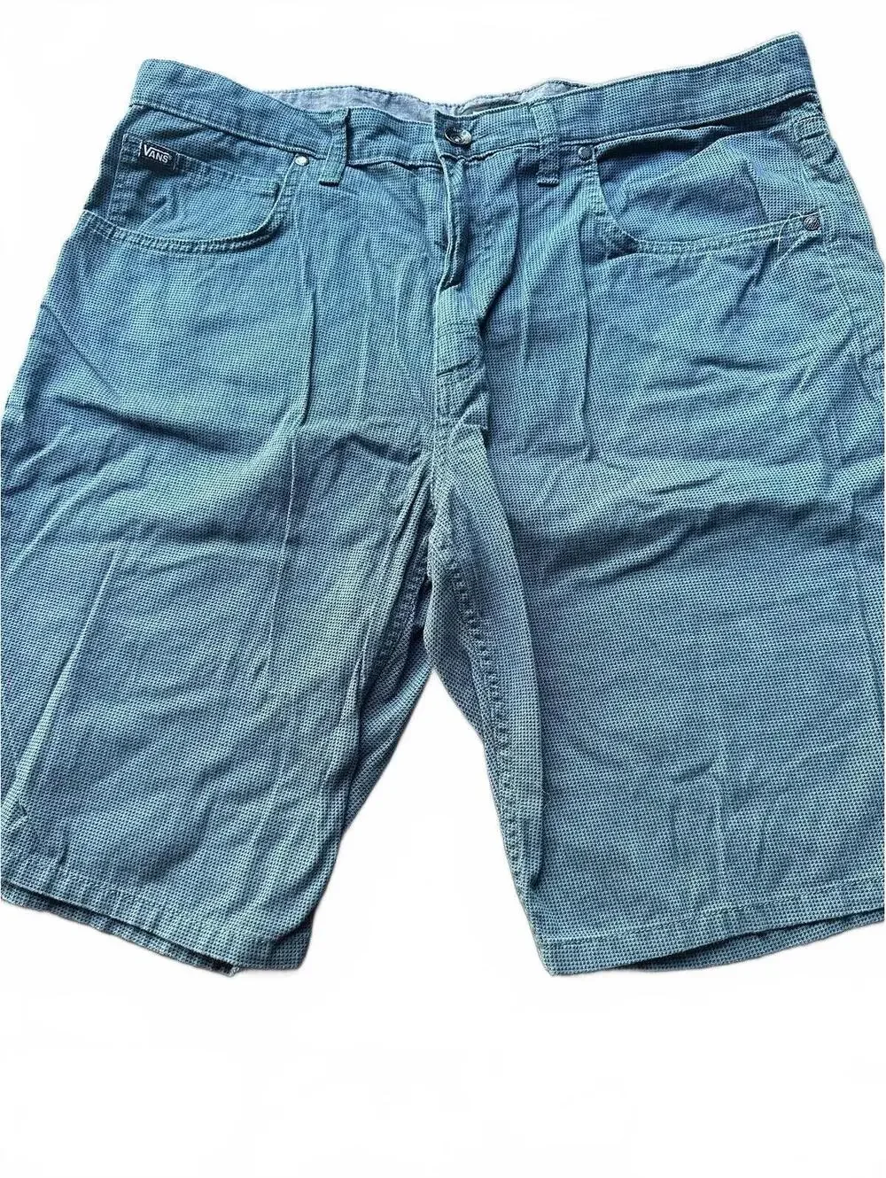 Vans Green Textured Shorts Men's 36